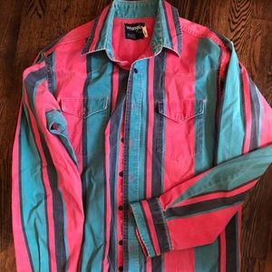 Men’s Wrangler Multi-Color Striped Shirt